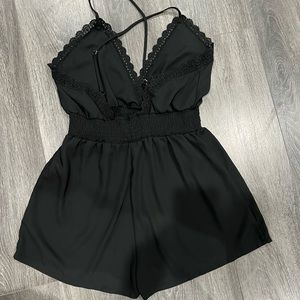Black Chiffon romper